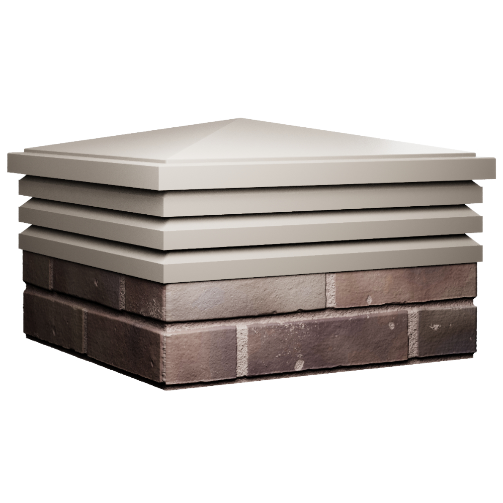 Колпак Zking Бона ХайТек Бежевый на столб 2х2 кирпича (513х513мм) в Кишиневе фото