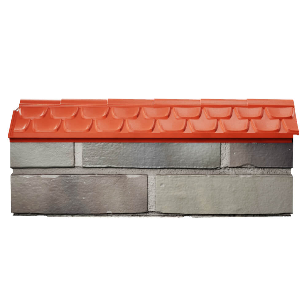 Парапет Zking Эльбрус Красный с посадкой на 0.5 кирпича (130мм) в Кишиневе фото