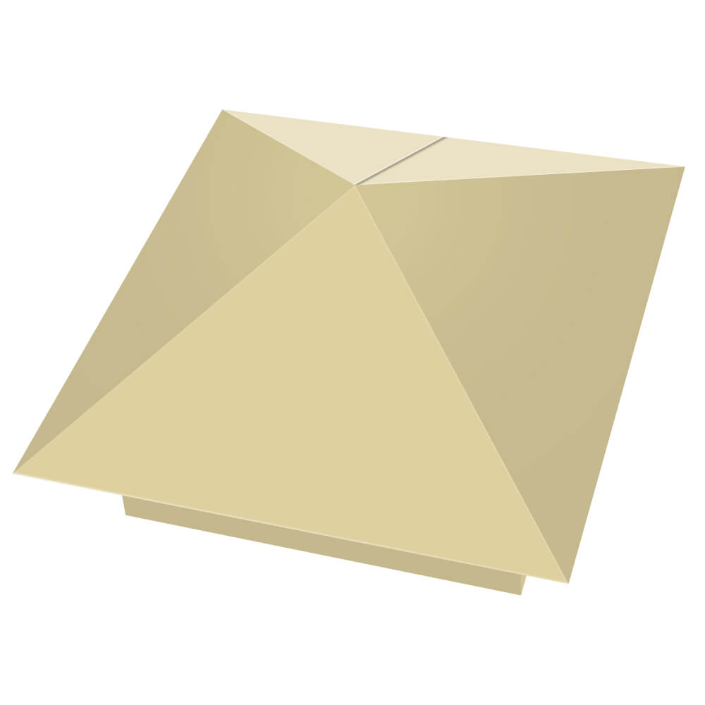 Колпак металлический 400х400мм RAL1014 Бежевый заборный Кишинев фото