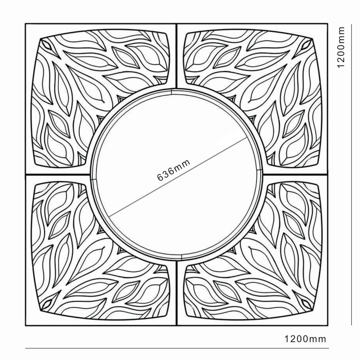 Приствольная решетка для дерева ZKING CRUST 1.2х1.2м Черная в Кишиневе фото