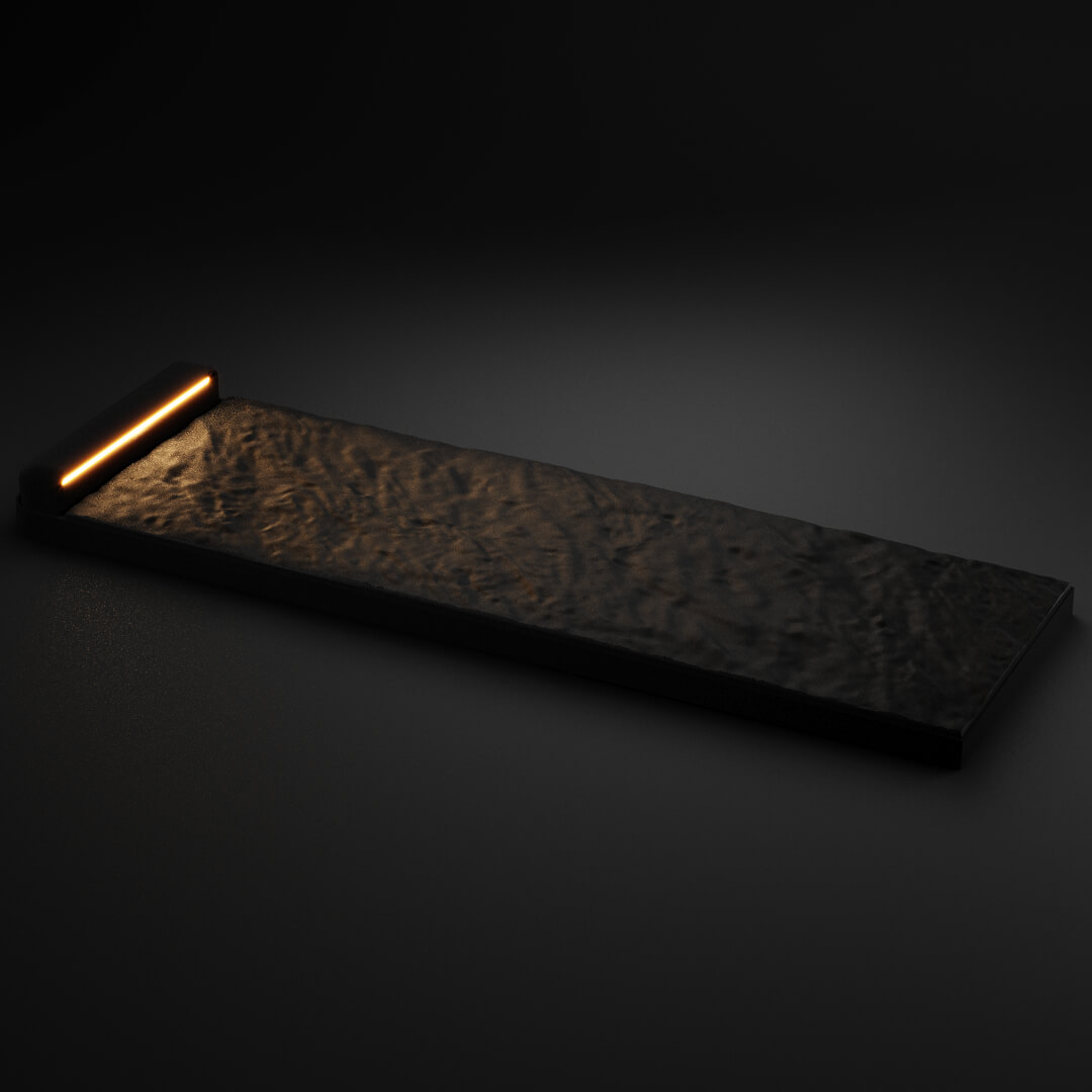 LED Светильник для шаговой плиты STONE Черный Сланец 330х75х98мм в Кишиневе фото