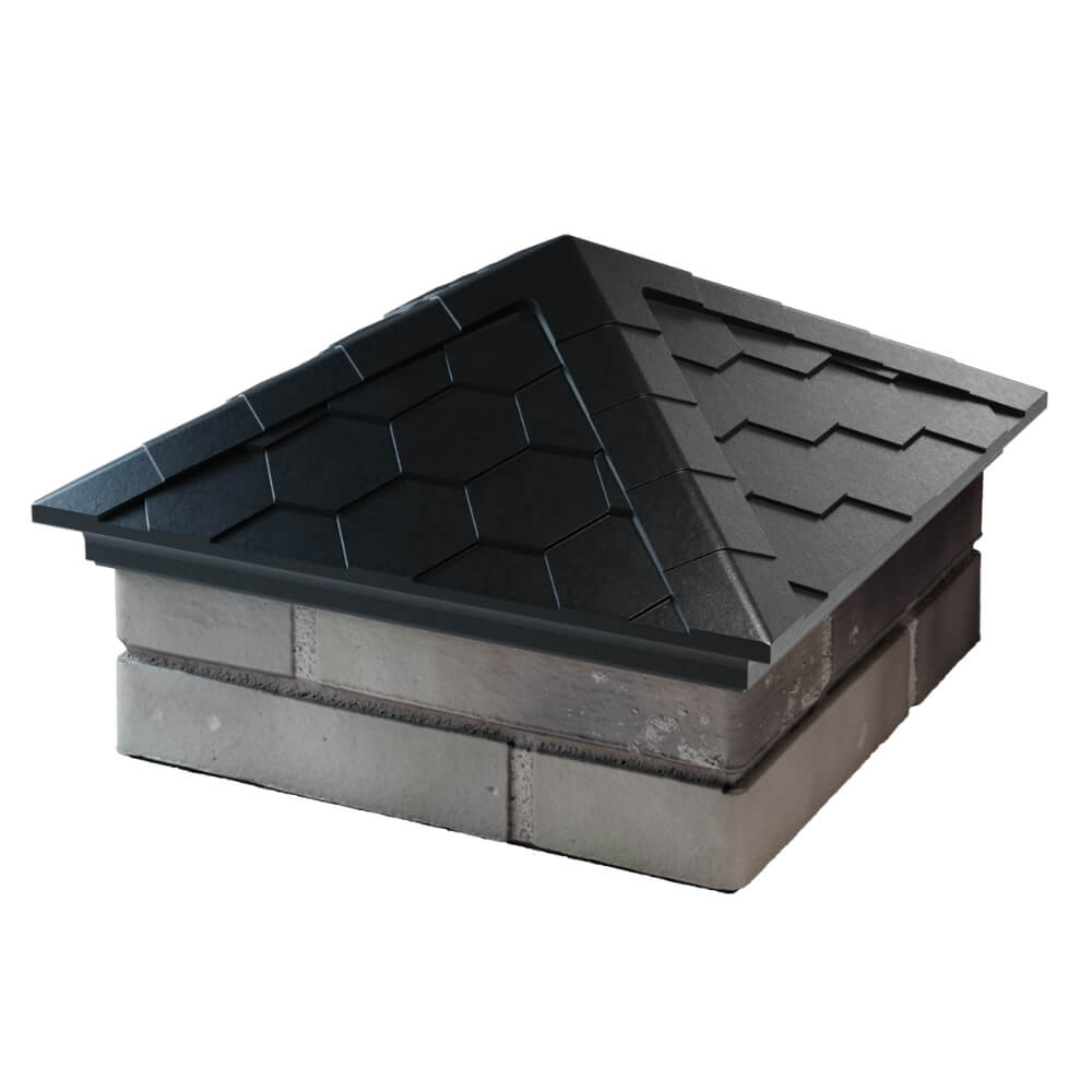 Колпак Zking Эверест Черный на столб 1.5х1.5 кирпича (390х390мм) в Кишиневе фото