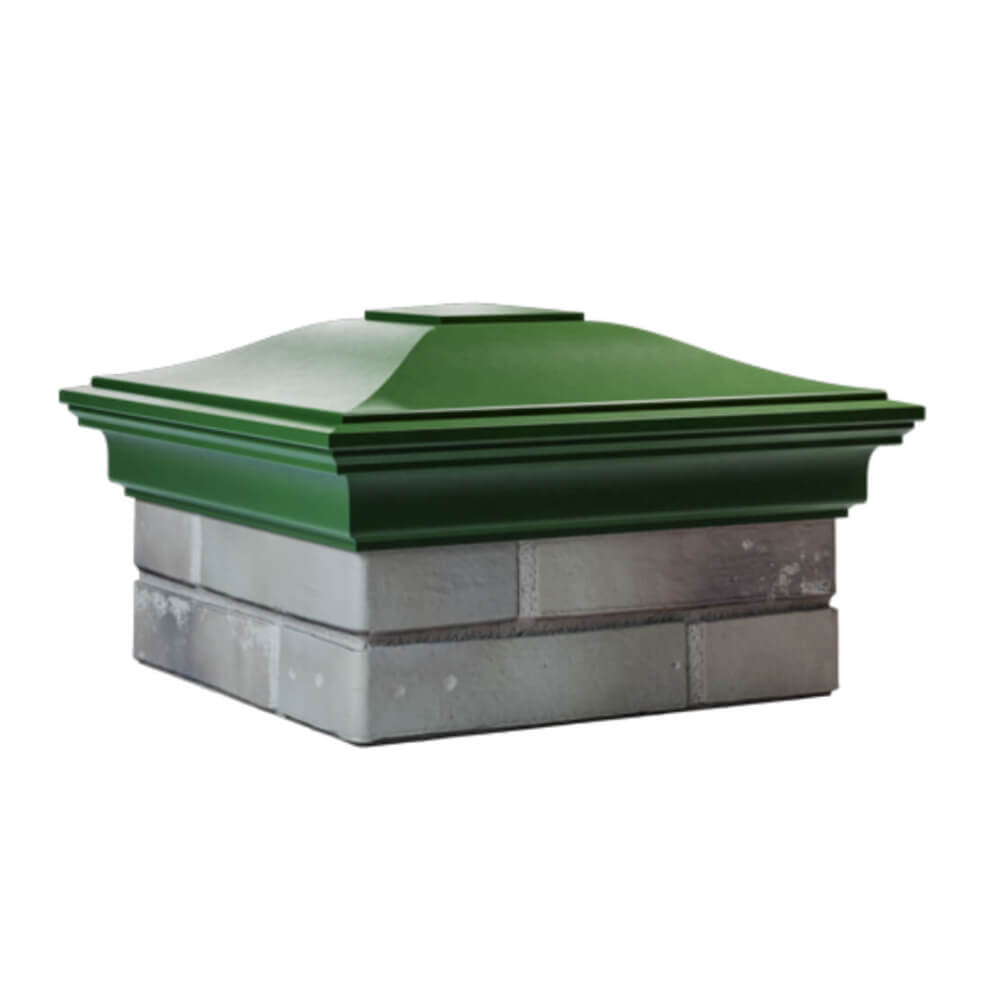 Колпак Zking Монблан Зеленый на столб 1.5х1.5 еврокирпича 0.7НФ (355х355мм) в Кишиневе фото