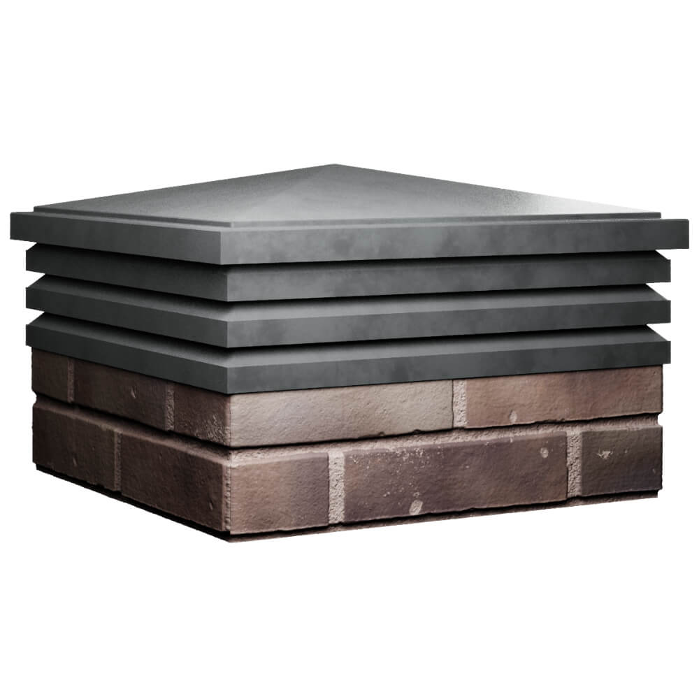 Колпак Zking Бона ХайТек Серый на столб 2х2 кирпича (513х513мм) в Кишиневе фото