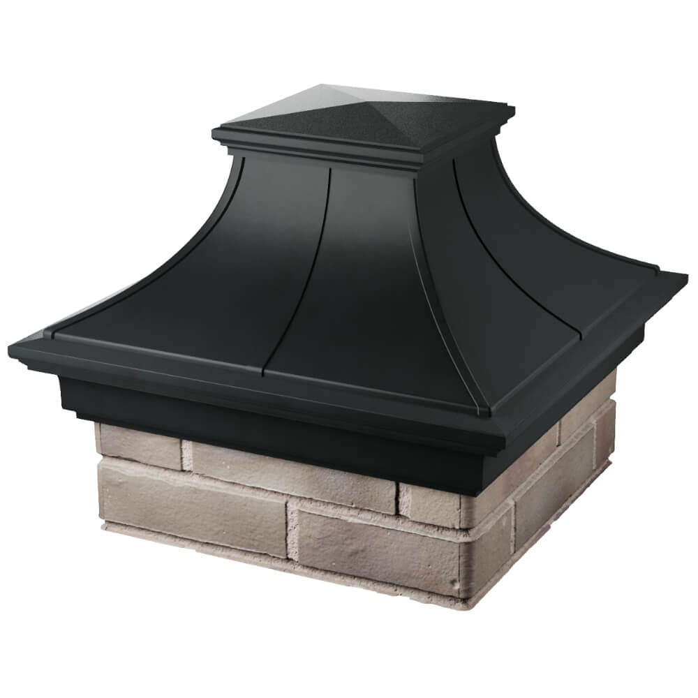 Колпак Zking Монблан Премиум Черный на столб 1.5х1.5 кирпича (385х385мм) в Кишиневе фото