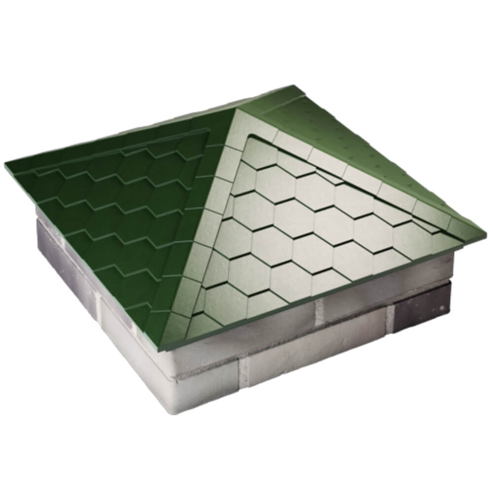 Колпак Zking Эверест Зеленый на столб 2х2 кирпича (535х535мм) Кишинев фото