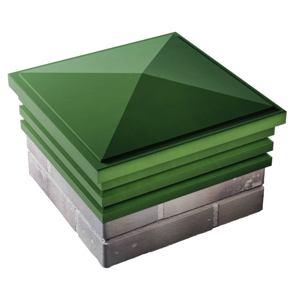 Колпак Zking Бона ХайТек Зеленый на столб 1.5х1.5 кирпича (385х385мм) в Кишиневе фото