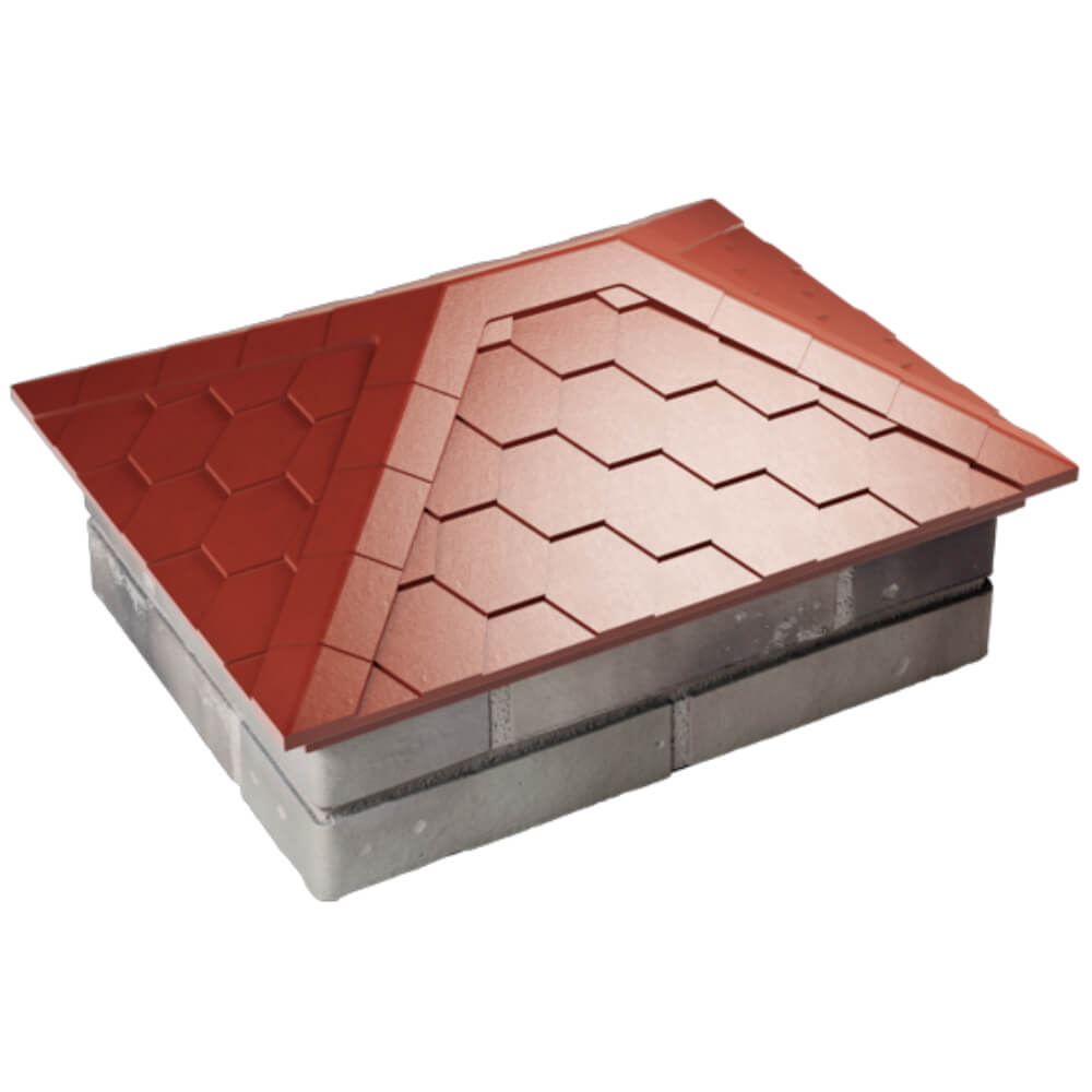 Колпак Zking Эверест Красный на столб 2х1.5 кирпича (520х390мм) Кишинев фото