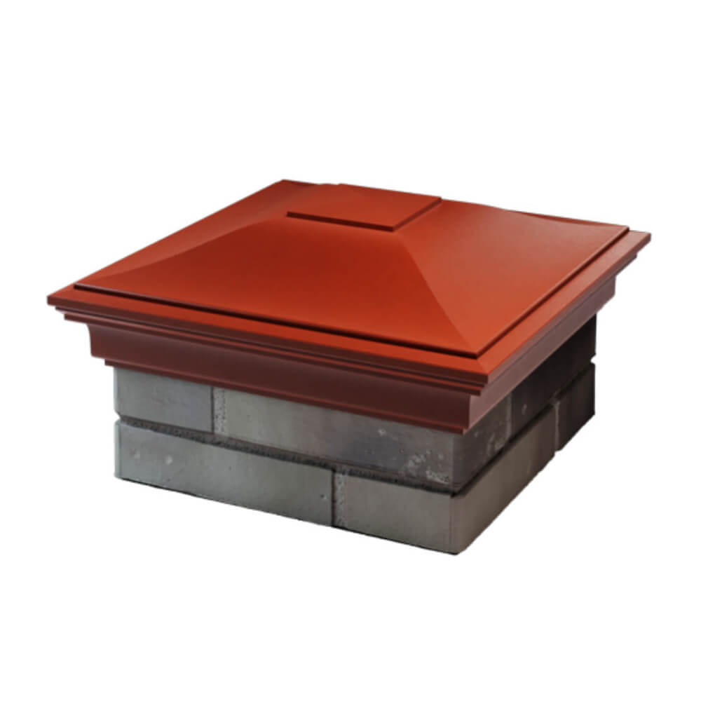 Колпак Zking Монблан Красный на столб 1.5х1.5 еврокирпича 0.7НФ (355х355мм) в Кишиневе фото