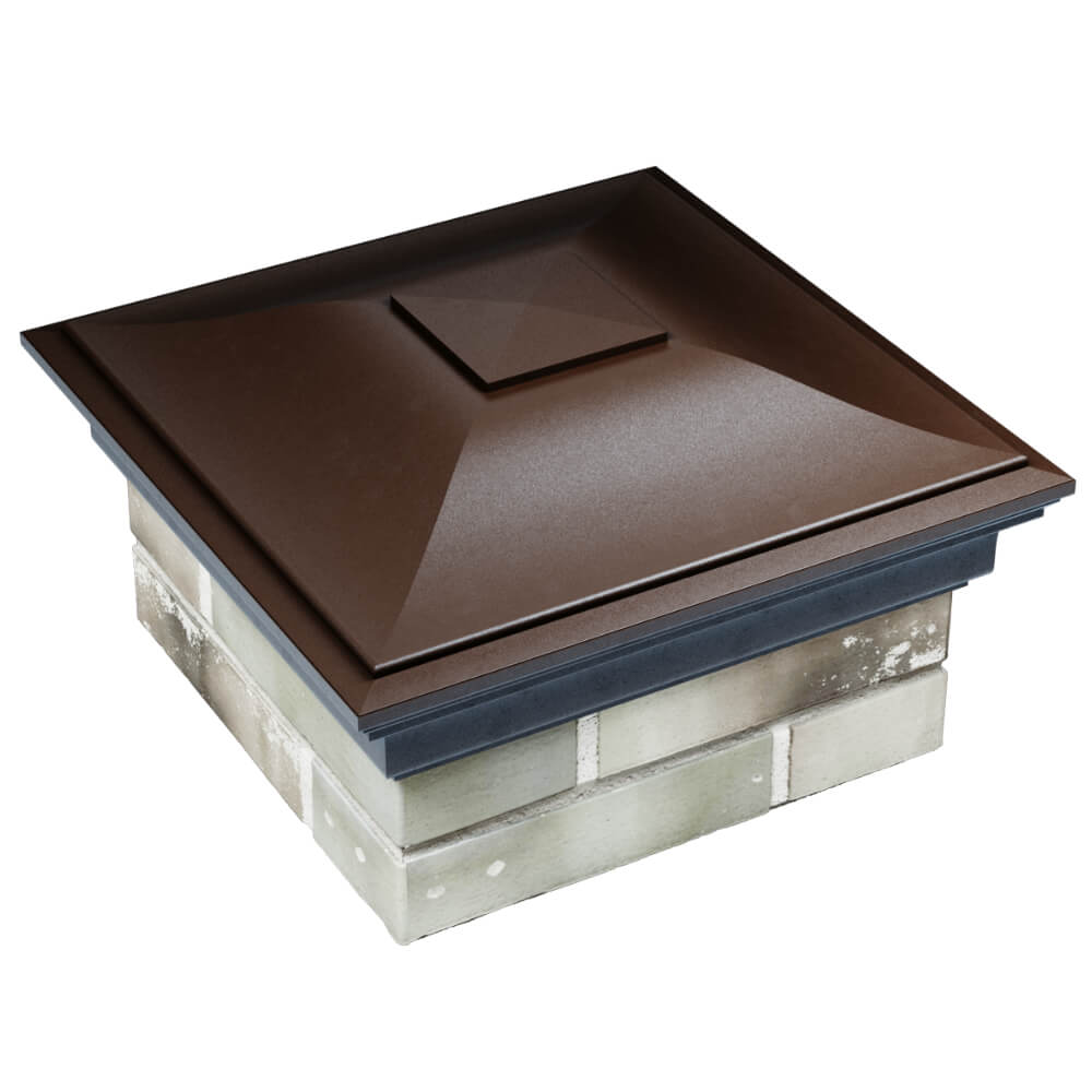 Колпак Zking Монблан Коричневый на столб 1.5х1.5 кирпича (385х385мм) в Кишиневе фото