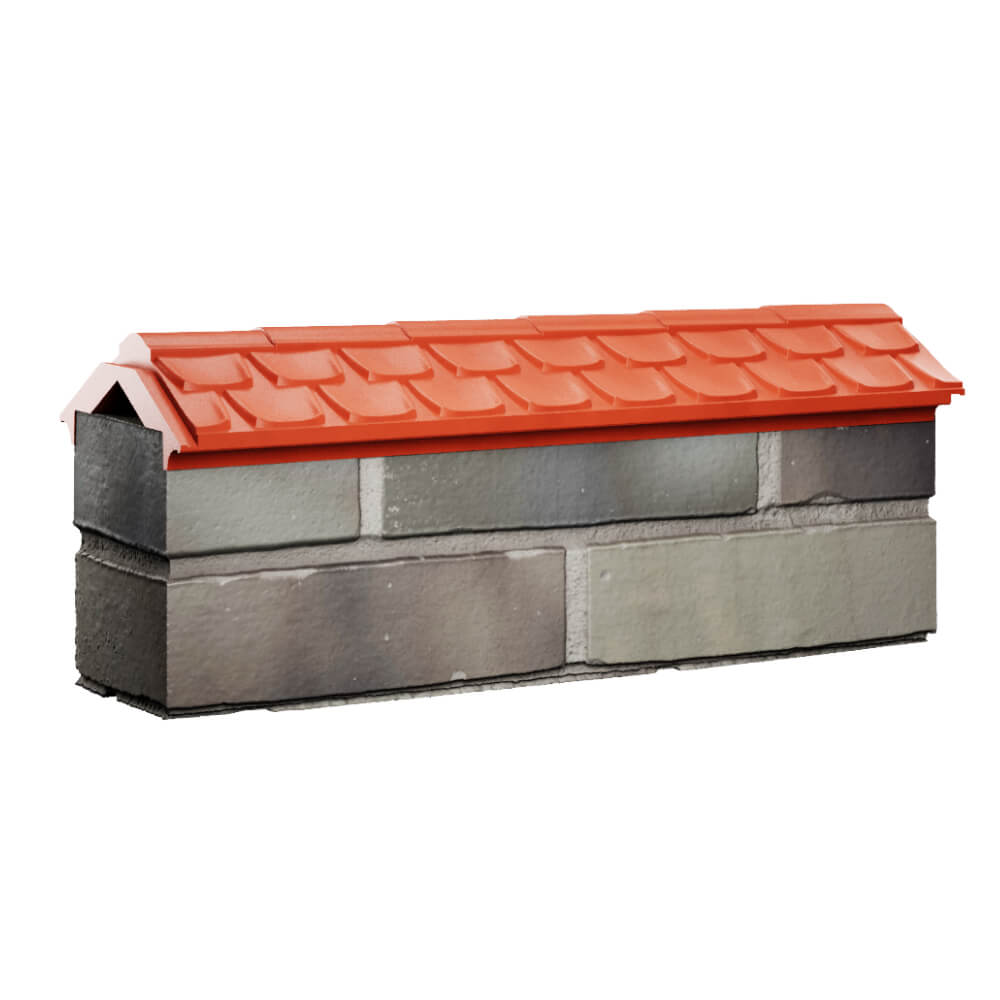 Парапет Zking Эльбрус Красный с посадкой на 0.5 кирпича (130мм) Кишинев фото