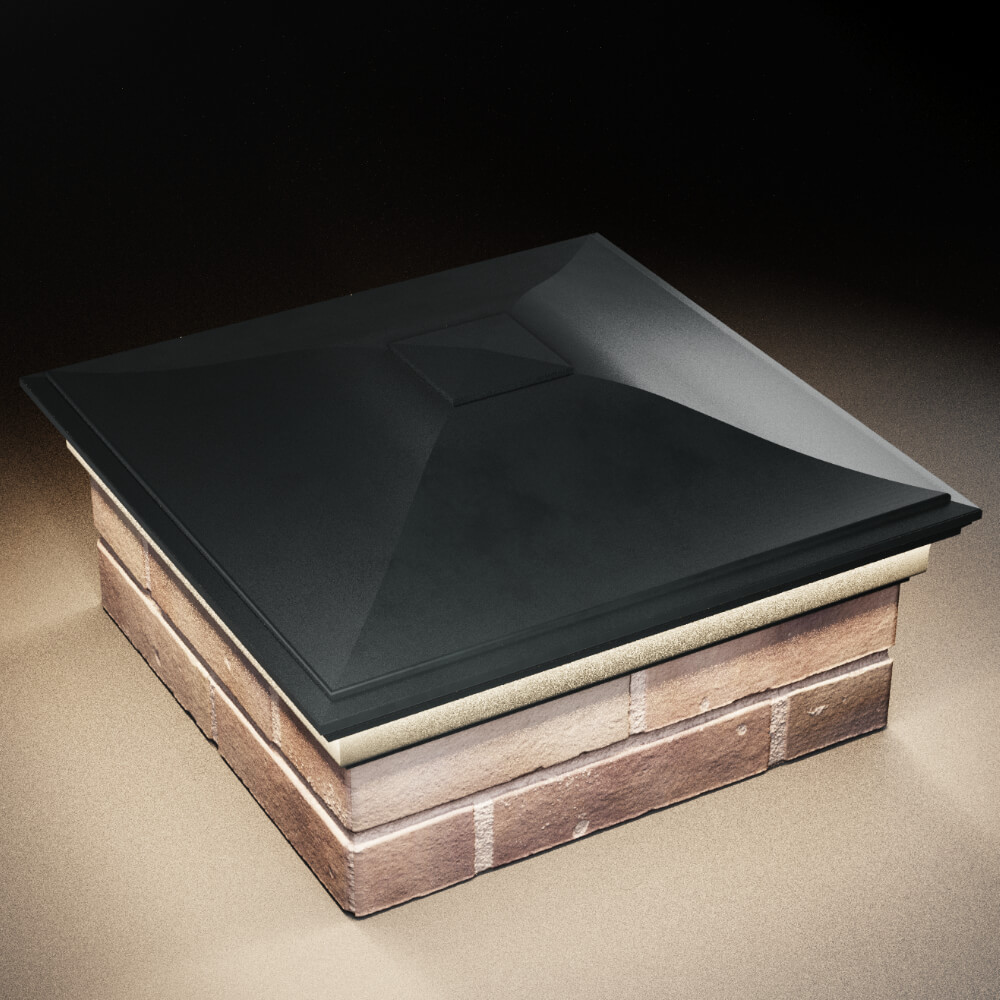 Колпак Zking Монблан Черный на столб 2х2 кирпича (515х515мм) c подсветкой в Кишиневе фото