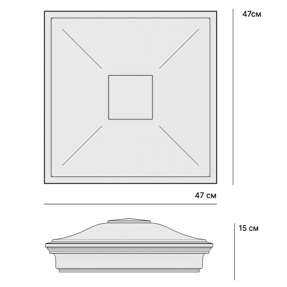 Колпак Zking Монблан Коричневый на столб 1.5х1.5 кирпича (385х385мм) в Кишиневе фото