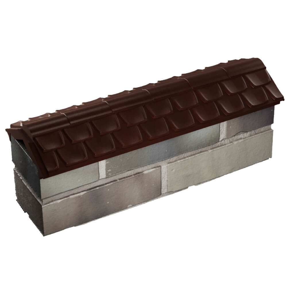 Парапет Zking Эльбрус Коричневый с посадкой на 0.5 кирпича (130мм) в Кишиневе фото