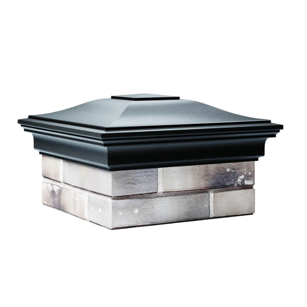 Колпак Zking Монблан Черный на столб 1.5х1.5 еврокирпича 0.7НФ (355х355мм) в Кишиневе фото