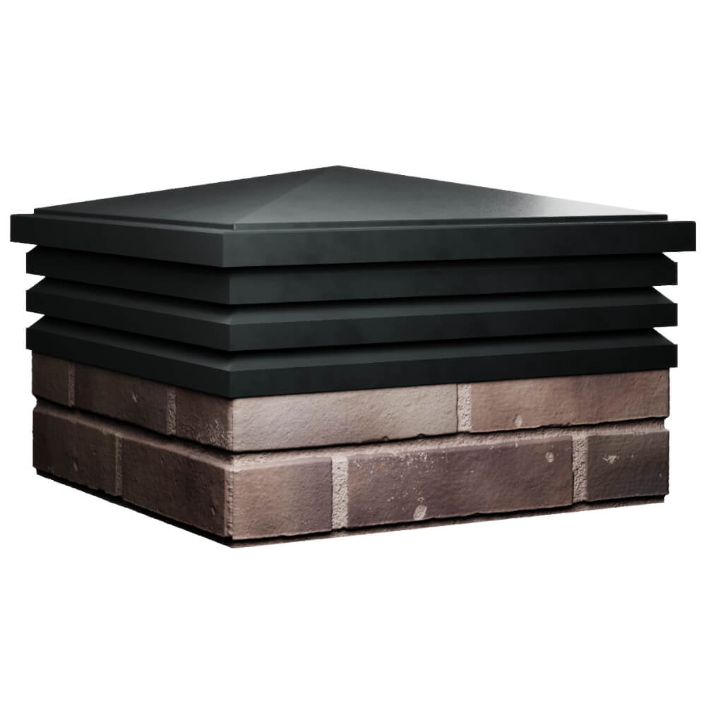 Колпак Zking Бона ХайТек Черный на столб 2х2 кирпича (513х513мм) в Кишиневе фото