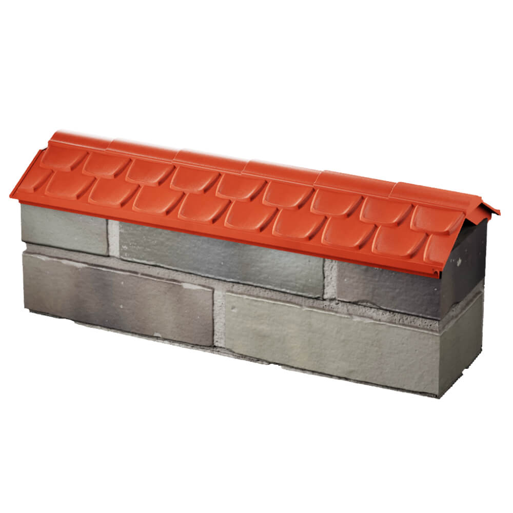 Парапет Zking Эльбрус Красный с посадкой на 0.5 кирпича (130мм) в Кишиневе фото