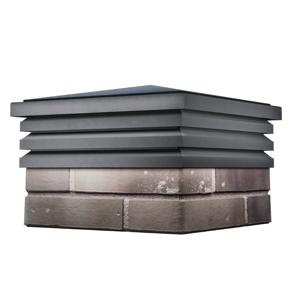 Колпак Zking Бона ХайТек Серый на столб 1.5х1.5 кирпича (385х385мм) в Кишиневе фото