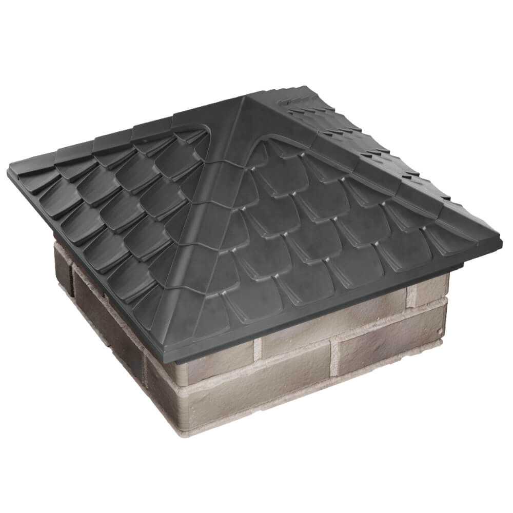 Колпак Zking Эльбрус Серый на столб 1.5х1.5 кирпича (385х385мм) в Кишиневе фото