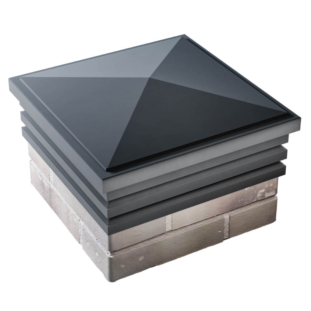 Колпак Zking Бона ХайТек Серый на столб 1.5х1.5 кирпича (385х385мм) в Кишиневе фото