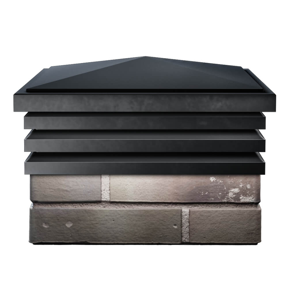 Колпак Zking Бона ХайТек Черный на столб 1.5х1.5 кирпича (385х385мм) Кишинев фото