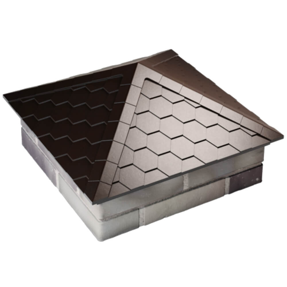 Колпак Zking Эверест Коричневый на столб 2х2 кирпича (535х535мм) Кишинев фото