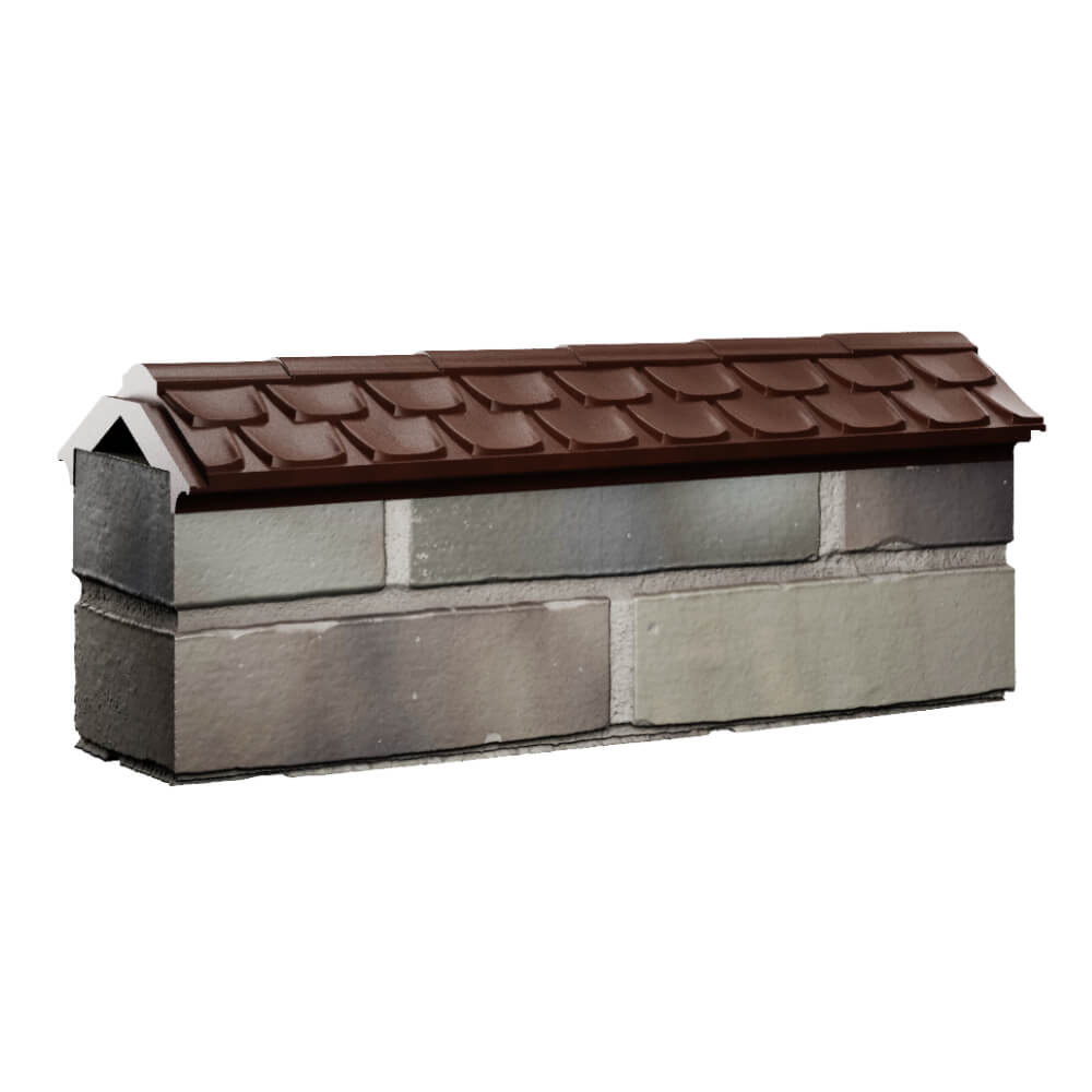Парапет Zking Эльбрус Коричневый с посадкой на 0.5 кирпича (130мм) Кишинев фото