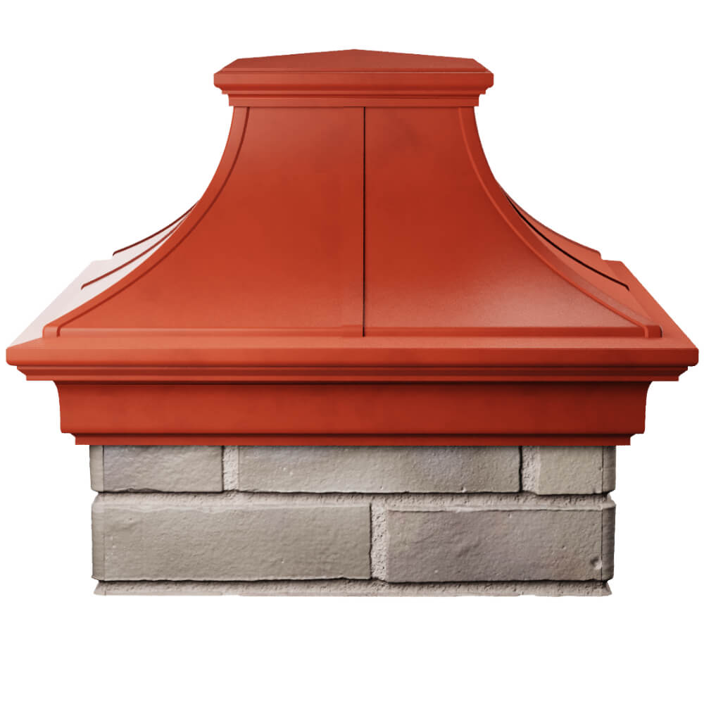 Колпак Zking Монблан Премиум Красный на столб 1.5х1.5 кирпича (385х385мм) Кишинев фото