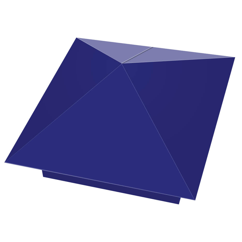 Колпак металлический 400х400мм RAL5002 Синий Ультрамарин заборный Кишинев фото