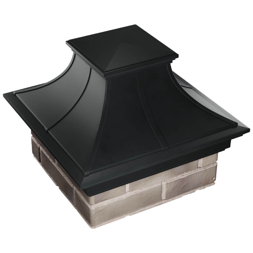 Колпак Zking Монблан Премиум Черный на столб 1.5х1.5 кирпича (385х385мм) в Кишиневе фото