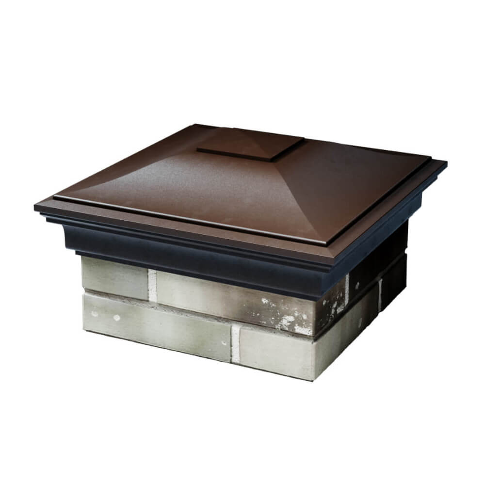 Колпак Zking Монблан Коричневый на столб 1.5х1.5 еврокирпича 0.7НФ (355х355мм) в Кишиневе фото