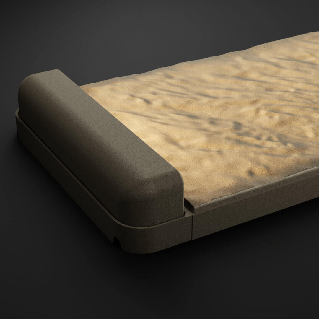 LED Светильник для шаговой плиты STONE Светлая Галька 330х75х98мм в Кишиневе фото