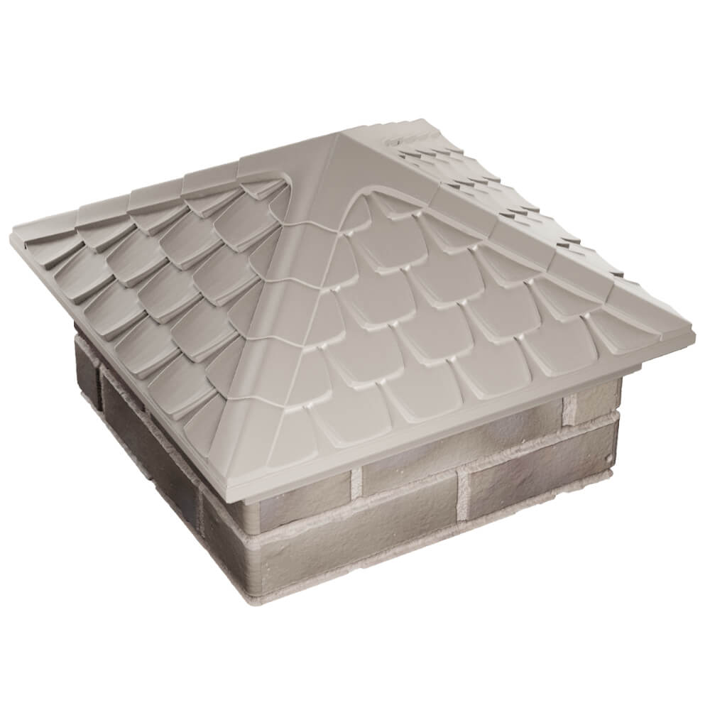 Колпак Zking Эльбрус Бежевый на столб 1.5х1.5 кирпича (385х385мм) в Кишиневе фото