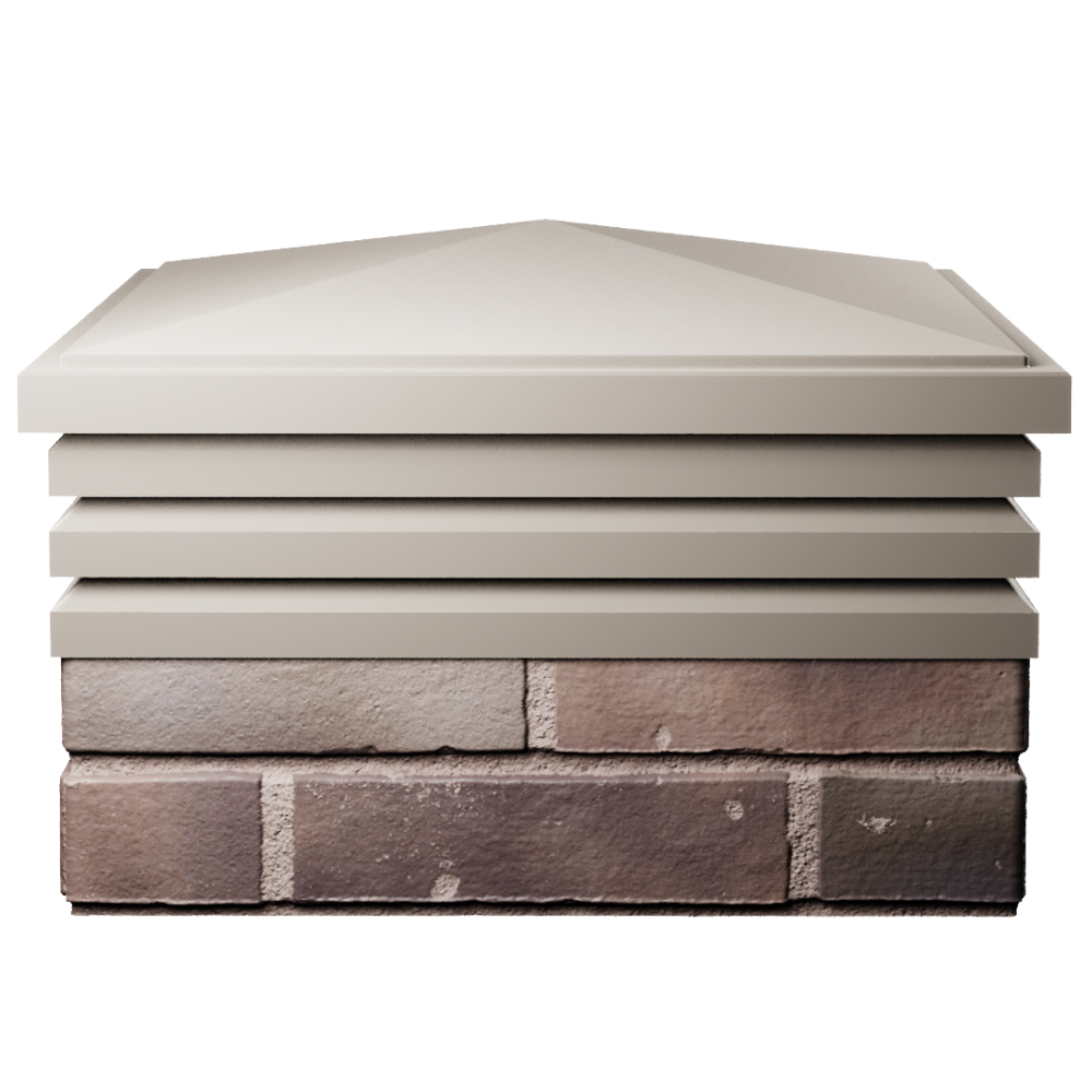 Колпак Zking Бона ХайТек Бежевый на столб 2х2 кирпича (513х513мм) Кишинев фото