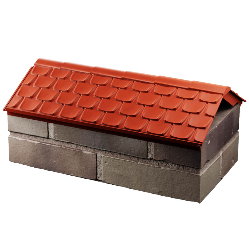 Парапет Zking Эльбрус Красный с посадкой на 1 кирпич (255мм) в Кишиневе фото