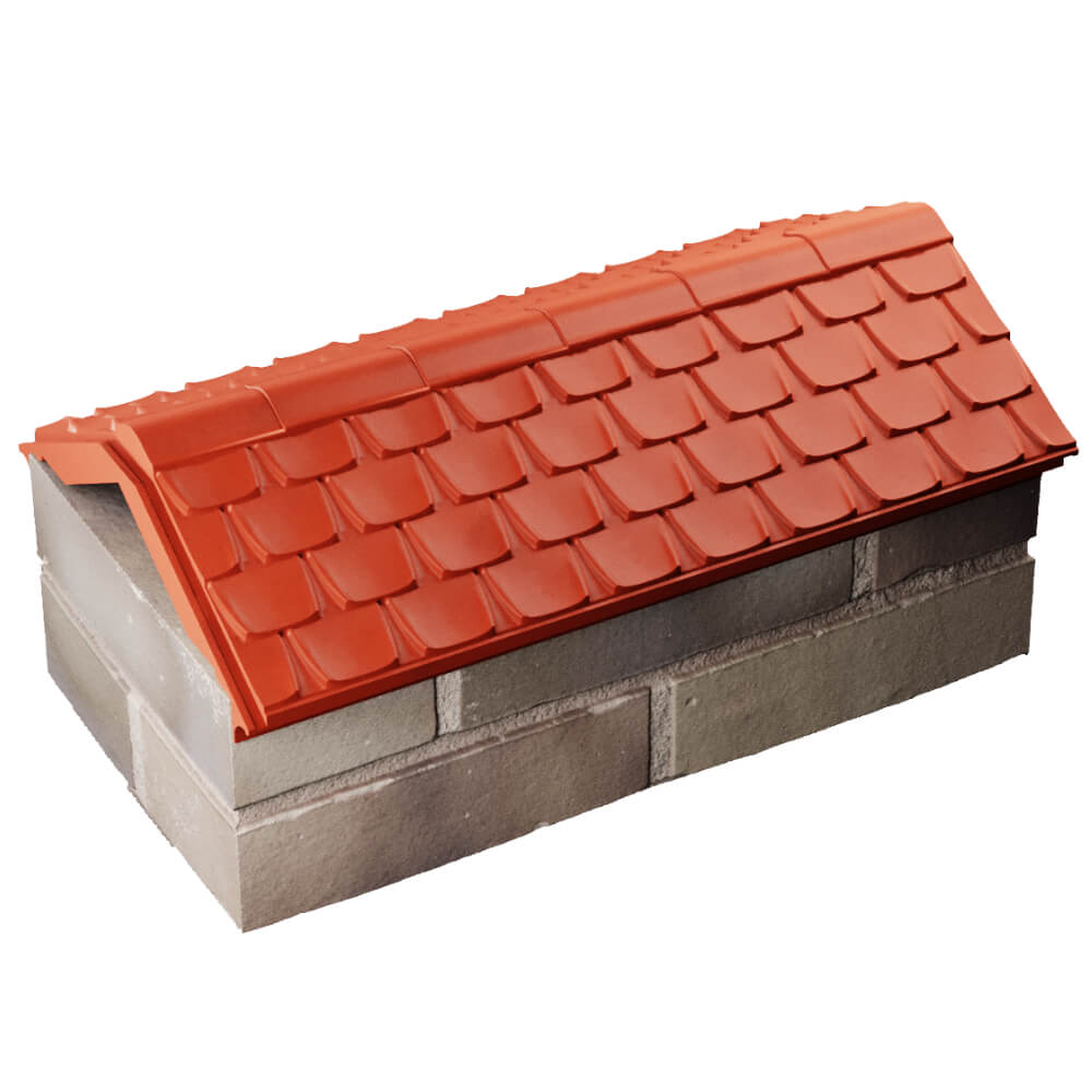 Парапет Zking Эльбрус Красный с посадкой на 1 кирпич (255мм) в Кишиневе фото