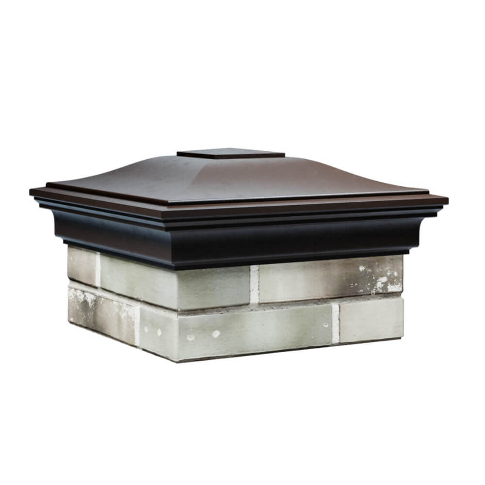 Колпак Zking Монблан Коричневый на столб 1.5х1.5 еврокирпича 0.7НФ (355х355мм) в Кишиневе фото