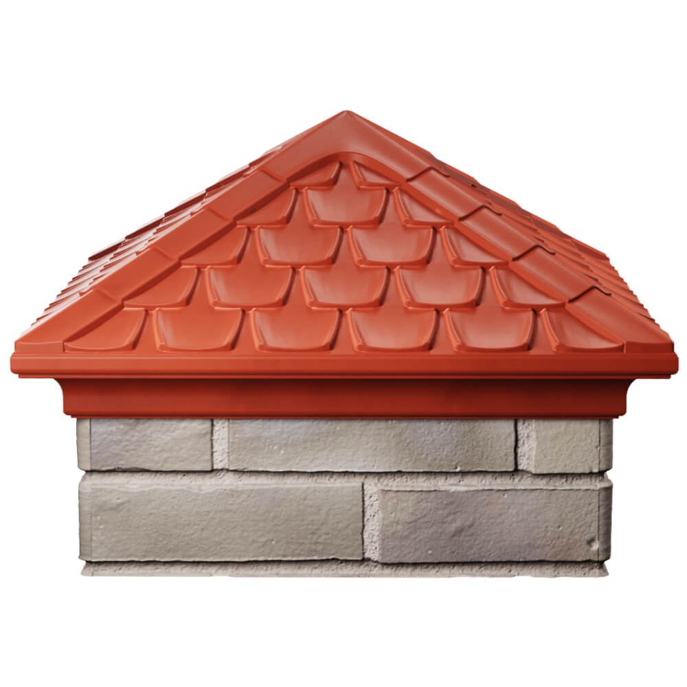 Колпак Zking Эльбрус Красный на столб 1.5х1.5 кирпича (385х385мм) Кишинев фото