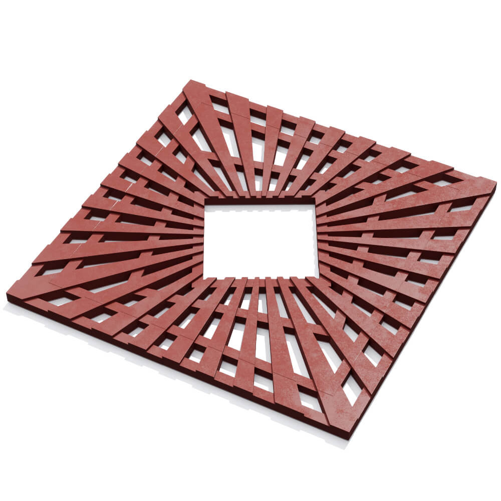 Приствольная решетка для дерева ZKING ATMOSPHERE 1.2х1.2м Красная в Кишиневе фото