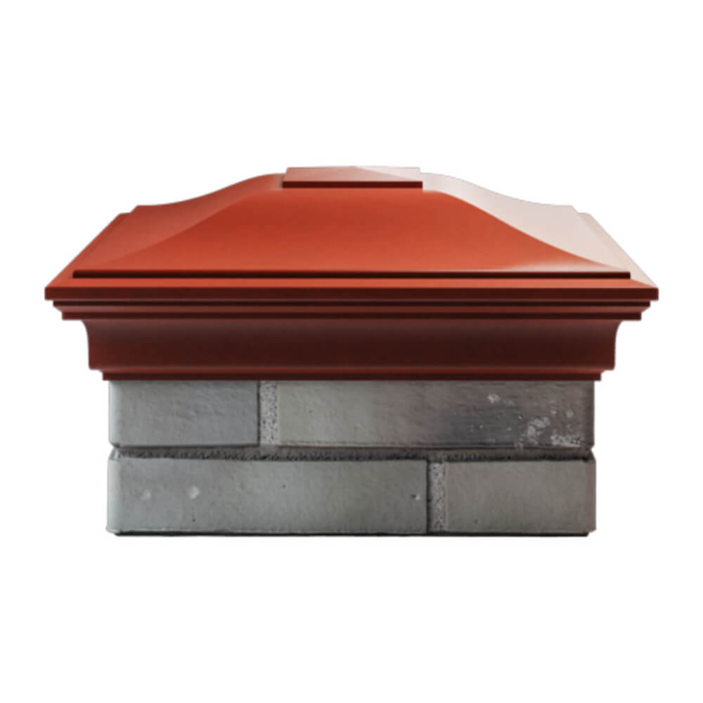 Колпак Zking Монблан Красный на столб 1.5х1.5 еврокирпича 0.7НФ (355х355мм) Кишинев фото