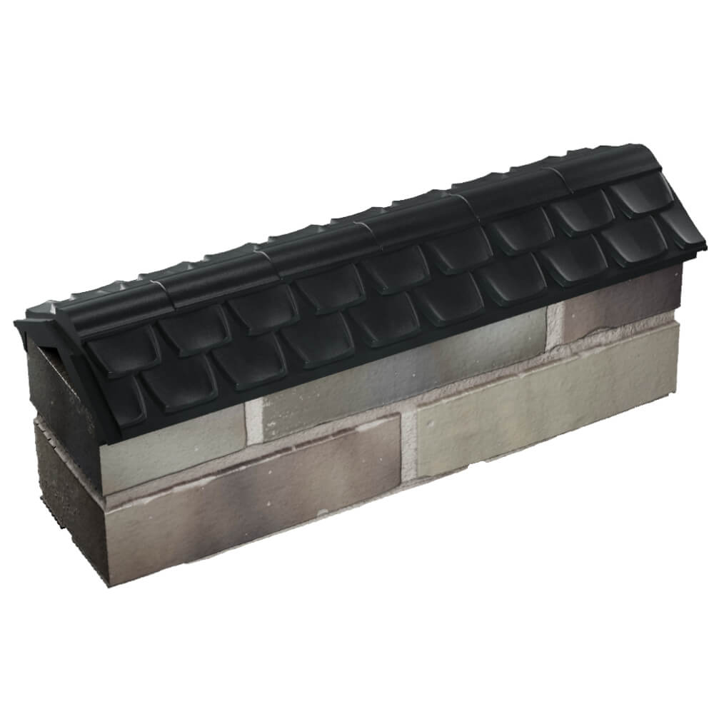 Парапет Zking Эльбрус Черный с посадкой на 0.5 кирпича (130мм) в Кишиневе фото