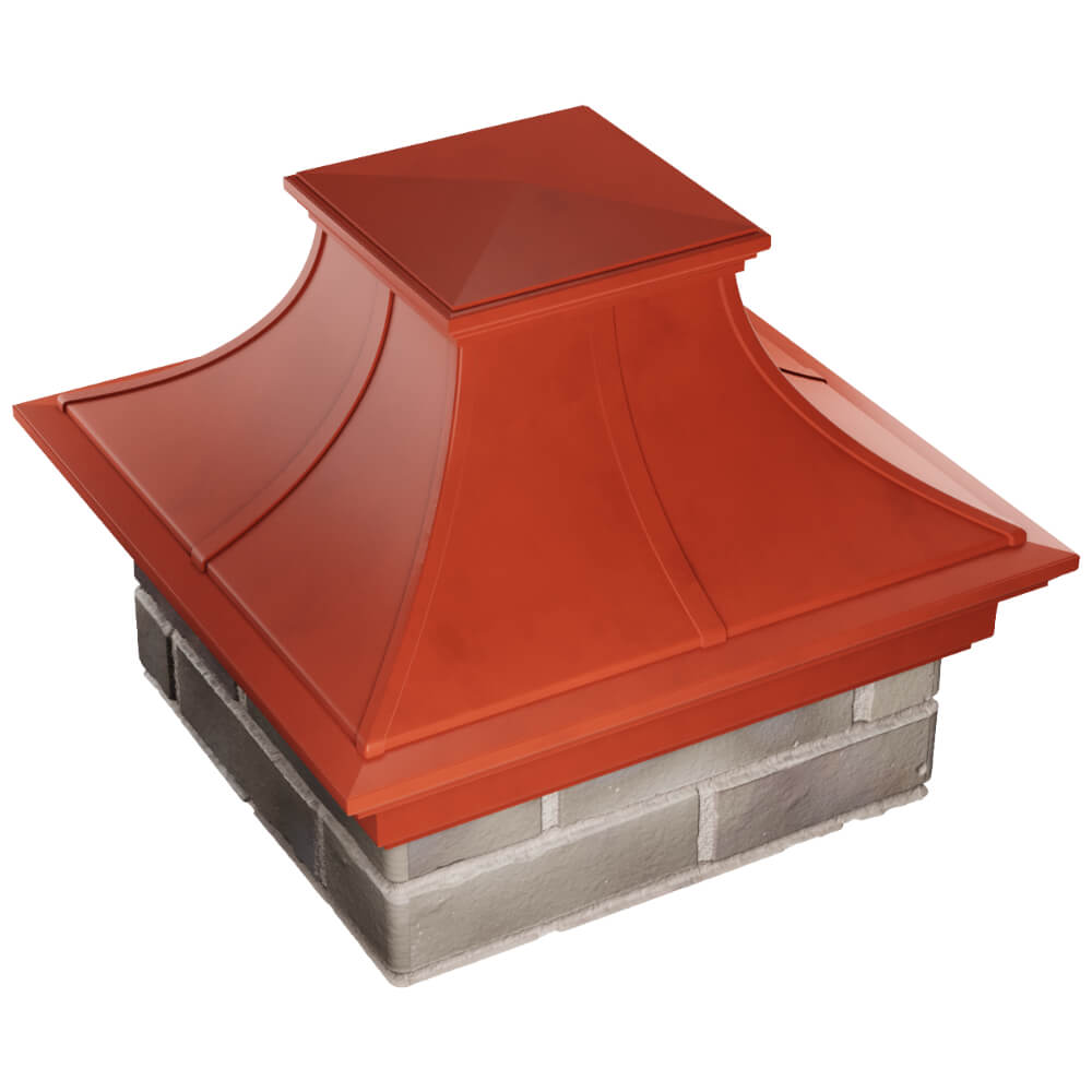 Колпак Zking Монблан Премиум Красный на столб 1.5х1.5 кирпича (385х385мм) в Кишиневе фото