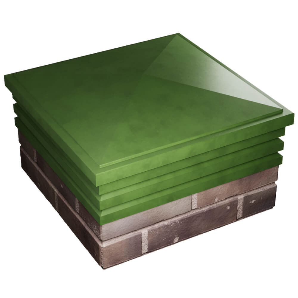 Колпак Zking Бона ХайТек Зеленый на столб 2х2 кирпича (513х513мм) в Кишиневе фото