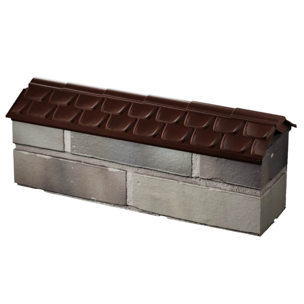 Парапет Zking Эльбрус Коричневый с посадкой на 0.5 кирпича (130мм) в Кишиневе фото