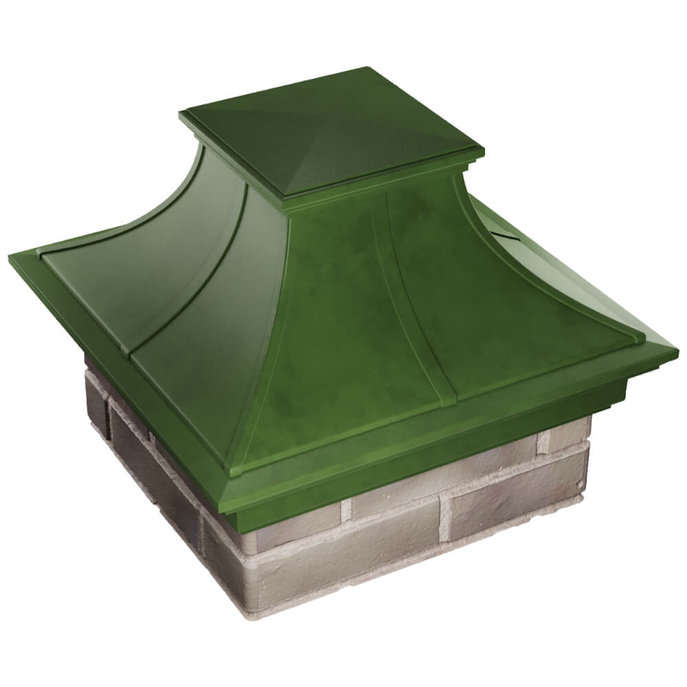 Колпак Zking Монблан Премиум Зеленый на столб 1.5х1.5 кирпича (385х385мм) в Кишиневе фото