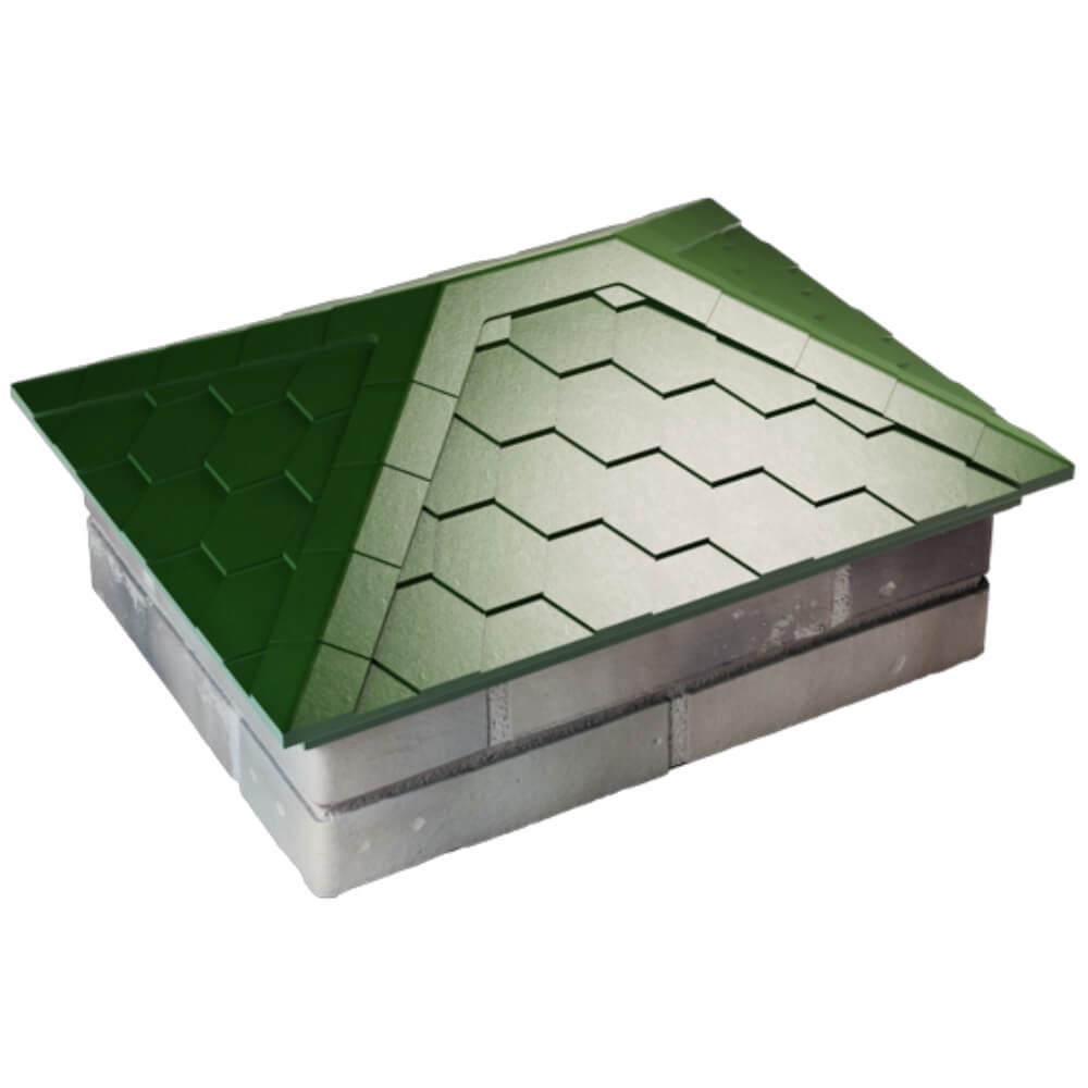 Колпак Zking Эверест Зеленый на столб 2х1.5 кирпича (520х390мм) Кишинев фото