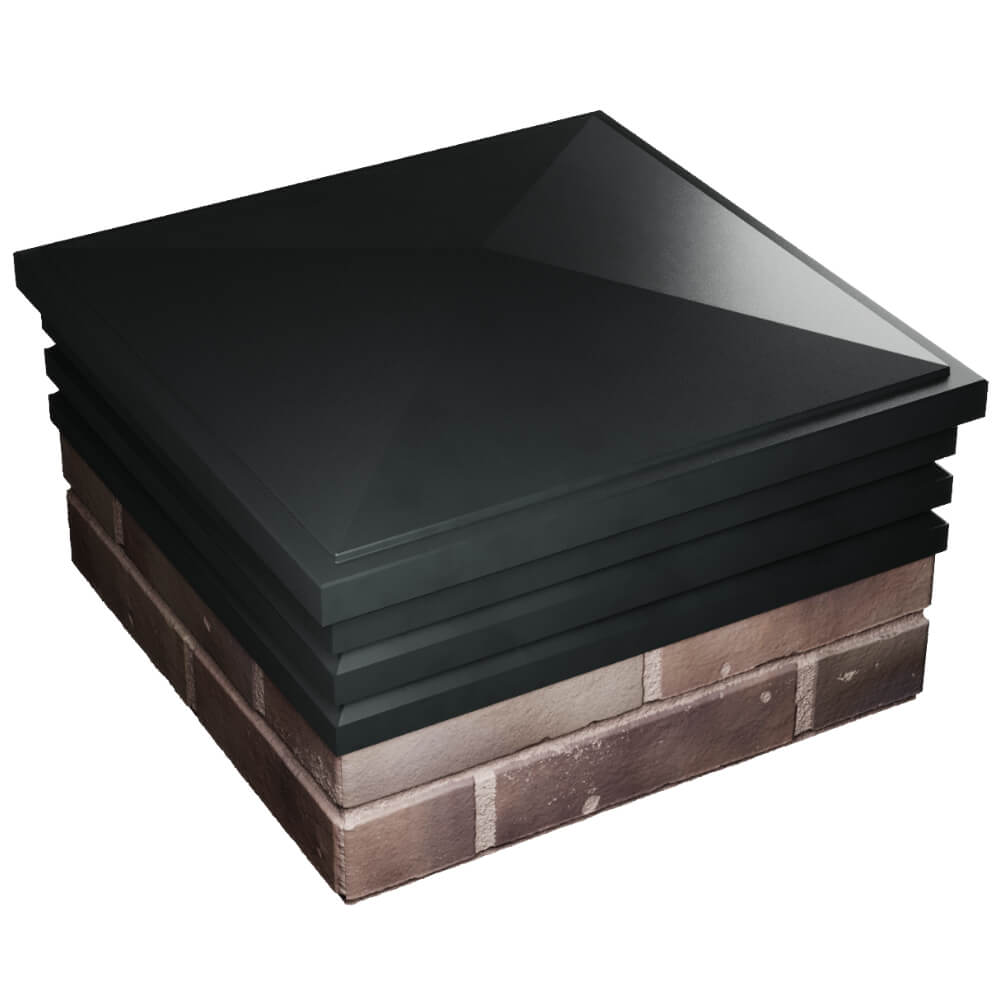 Колпак Zking Бона ХайТек Черный на столб 2х2 кирпича (513х513мм) в Кишиневе фото