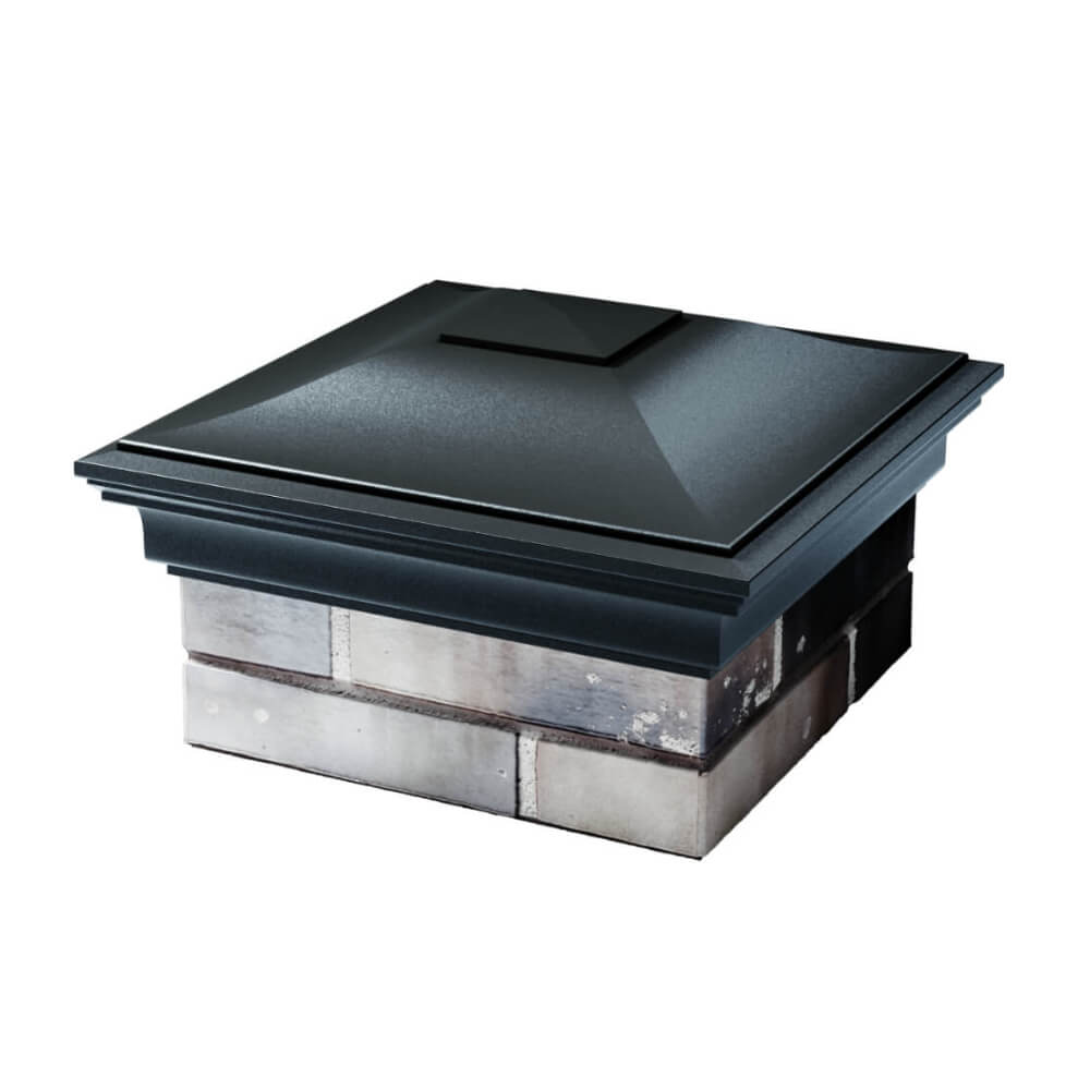 Колпак Zking Монблан Черный на столб 1.5х1.5 еврокирпича 0.7НФ (355х355мм) в Кишиневе фото