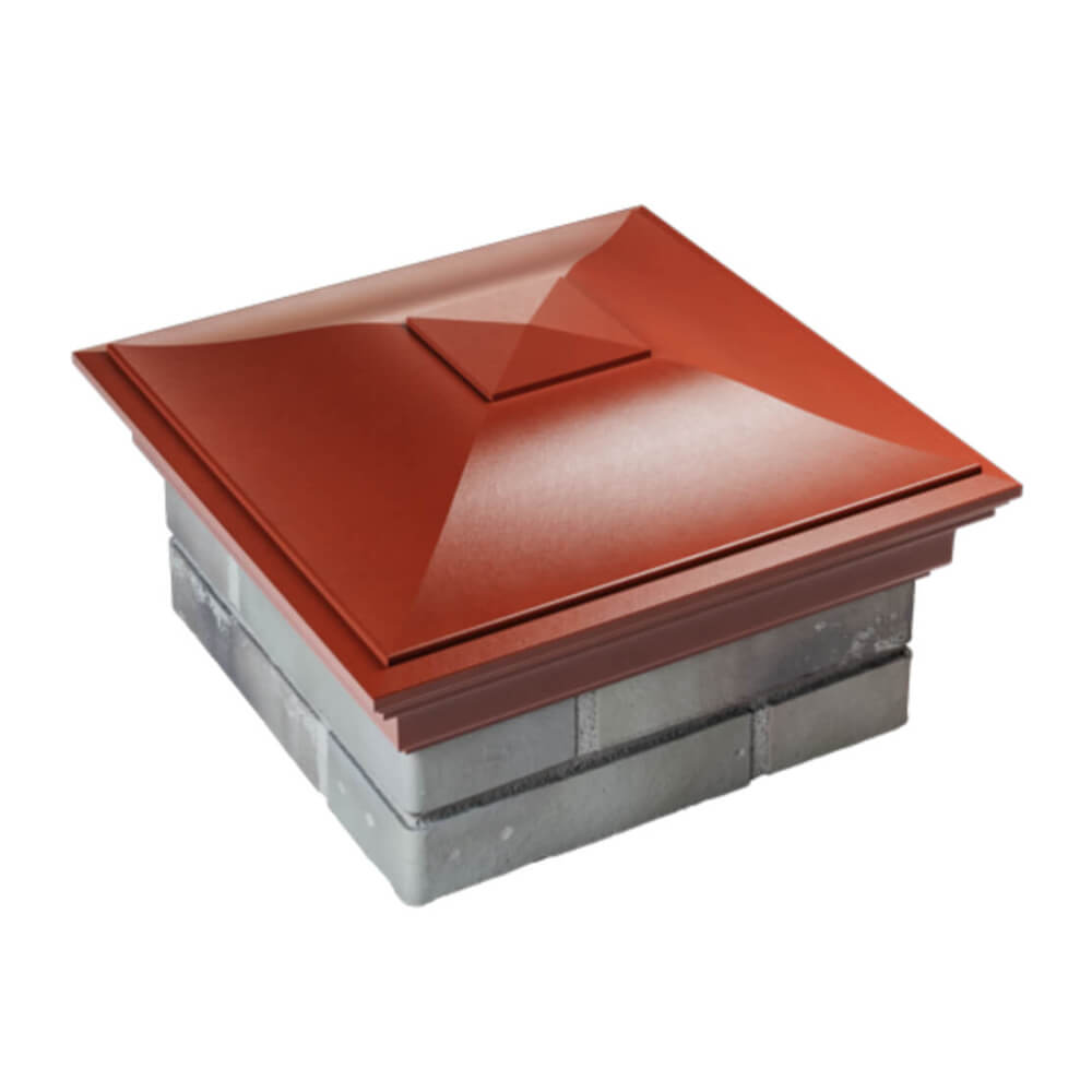 Колпак Zking Монблан Красный на столб 1.5х1.5 еврокирпича 0.7НФ (355х355мм) в Кишиневе фото