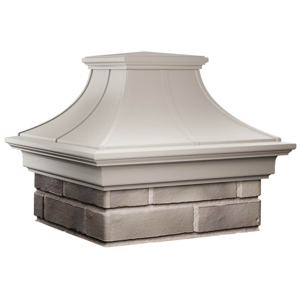 Колпак Zking Монблан Премиум Бежевый на столб 1.5х1.5 кирпича (385х385мм) в Кишиневе фото